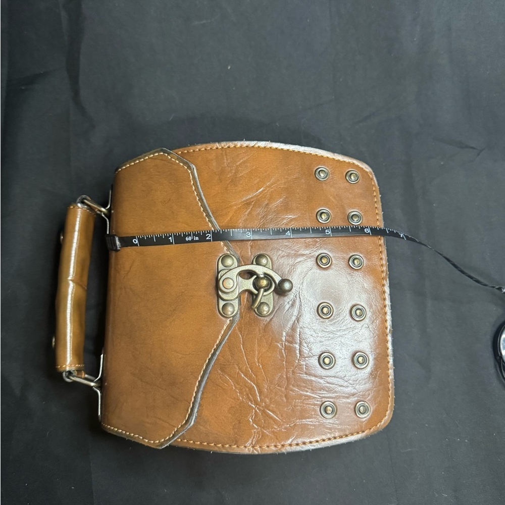 Brown vintage Leather handbag Bag - Picture 3 of 9